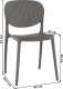 Stohovatelná židle, tmavě šedá, FEDRA