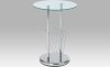 Odkládací stolek 83728 / novinový stojan, pr. 40x55 cm, sklo / chrom 