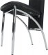 Jídelní židle FINA, černá ekokůže/chrom