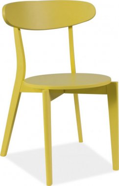 Jídelní dřevěná židle CORAL žlutá