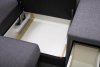 Rohová sedací souprava Andy 1, rozkládací s úložným prostorem, levá, šedá Inari 94/91