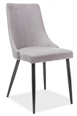 Designová jídelní židle NOBEL šedá/černý kov