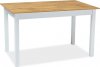 Rozkládací jídelní stůl HORACY 100x60, dub wotan/bílá mat