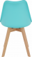 Plastová jídelní židle BALI 2 NEW, mentolová/buk