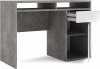 Psací stůl Felix 488, beton/bílá lesk