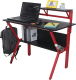 Dětský psací stůl TABER černá/červený kov