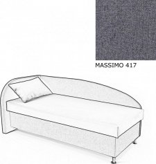 Čalouněná postel AVA NAVI, s úložným prostorem, 90x200, levá, MASSIMO 417