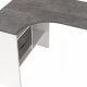 Rohový psací stůl Felix 849, beton/bílá