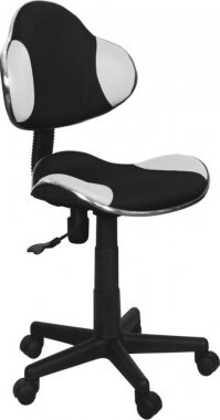 Kancelářská židle Q-G2 černá/bílá ekokůže