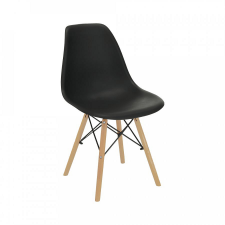 Plastová jídelní židle CINKLA 3 NEW, černá/buk