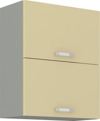 Kuchyňská skříňka Karpo 60 GU 72 2F krémový lesk/šedá