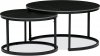 Set 2 ks konferenčních stolů AHG-404 BK, černá keramika/černý kov