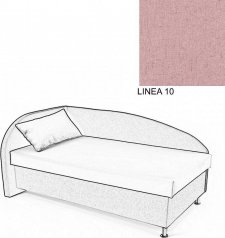 Čalouněná postel AVA NAVI, s úložným prostorem, 120x200, levá, LINEA 10