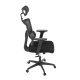 Kancelářská židle, potah černá látka a černá síťovina MESH, houpací mech. KA-B1025 BK
