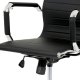 Kancelářská židle KA-V305 BK, černá ekokůže, houpací mech, kříž chrom
