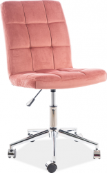 Q-020 - VELVET - kancelářská židle - látka pudrová Bluvel 52 (OBRQ020VRA=1balík)Nosnost 100kg (S) (K150-E)