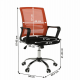 Kancelářská židle APOLO NEW, síťovina oranžová/látka čená