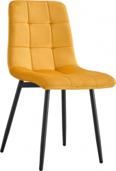Židle, žlutá Velvet látka/černá, RAMITA TYP 3