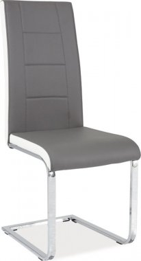 Pohupovací jídelní židle H-629 šedá/bílé boky