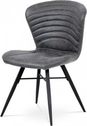 Jídelní židle HC-442 GREY3, šedá látka vintage/černý kov