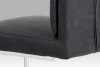 Jídelní židle, šedá látka, kov chrom DCH-189 GREY