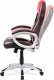 Kancelářská židle KA-V507 RED, červená-černá ekokůže, houpací mech, kříž plast stříbrný
