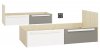 Dětská postel REPENS 17, 90x200 s úložným prostorem, buk fjord/bílá/šedá