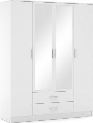 Skříň Romeo 160 bílá/zrcadlo
