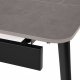 Rozkládací jídelní stůl HT-405M GREY, keramická deska šedý mramor/černý kov