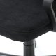 Kancelářská židle, černý plast, černý látka, kolečka pro tvrdé podlahy KA-L607 BK2