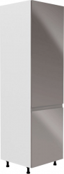 Potravinová skříň AURORA D60R, pravá, bílá/šedá lesk