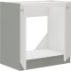 Kuchyňská skříňka pod dřez Bolzano 80 ZL 2F BB bílý lesk/šedá