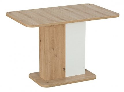 Rozkládací jídelní stůl NEXT 110x68 dub artisan/bílá mat
