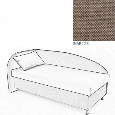 Čalouněná postel AVA NAVI, s úložným prostorem, 120x200, levá, INARI 23