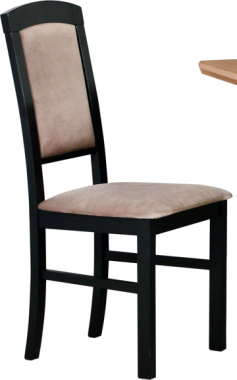NIEL 4  (NILO 4 ) - jídelní židle - dřevo černá / látka č. 27B (pův.19X) hnědá - kolekce "DRE" (K150-E)***