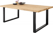 MALTA - Jídelní stůl 140x90 Dělená deska ( NATURA MATIN) dřevo DUB PŘÍRODNÍ kolekce "B" (K250-E)