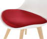 Židle, bílá / červená, DAMARA
