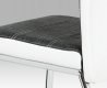 Jídelní židle HC-586 GR2 šedá látka + bílá koženka / chrom