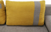 Rozkládací pohovka BOLIVIA s úložným prostorem,  šedohnědá/žlutá