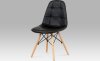 Jídelní židle CT-720 BK1, koženka černá / masiv buk 
