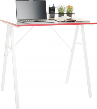 Pracovní stůl RALDO bílá/červená