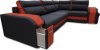 Rohová sedací souprava Association, rozkládací s úložným prostorem, pravá, černá Inari 100/HC51