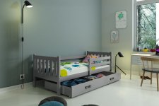 Dětská postel Carlo 80x190 s úložným prostorem, grafit