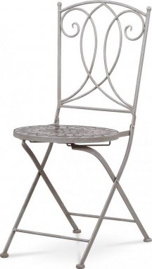 Zahradní židle JF2229, keramická mozaika/šedá Antik