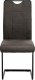 Pohupovací jídelní židle DCL-412 GREY3, šedá látka v dekoru vintage kůže, bílé prošití/černý kov