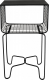 Kovový odkládací stolek LONIO, černá