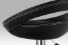 Barová židle  AUB-103 BK, chrom / koženka černá