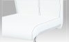 Jídelní židle DCL-409 WT, koženka bílá / chrom