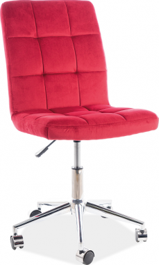 Q-020 - VELVET - kancelářská židle - látka bordo Bluvel 59 (OBRQ020VBO=1balík)Nosnost 100kg (S) (K150-E)