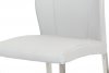 Jídelní židle HC-381 WT1 koženka bílá / broušený nerez